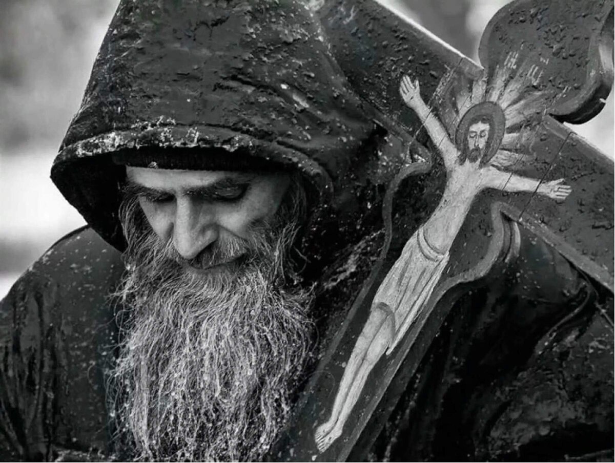Православный монах. Православные старцы. Православные люди. Православная тематика. Терпеливо выжидая
