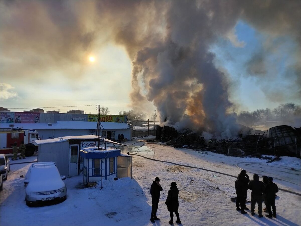 Самара кировская рынок горит