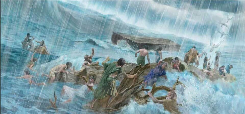 Если бы книгам угрожал всемирный потоп. Люди перед потопом. Библейские места потоп. Ноев Ковчег потоп гибель людей. Потоп Библия.