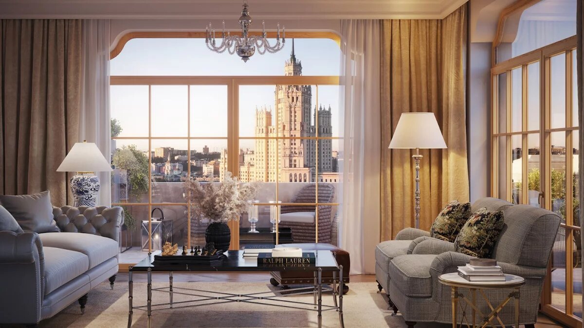 Пример оформления гостиной