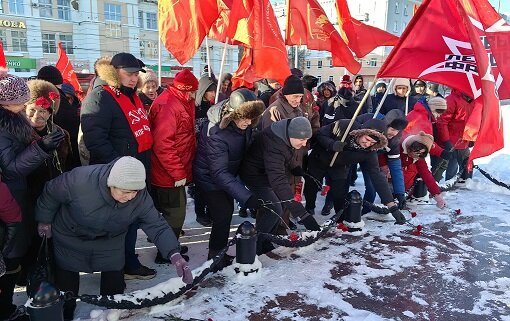    Возложение гвоздик в день столетия смерти Ленина в Ивановской области