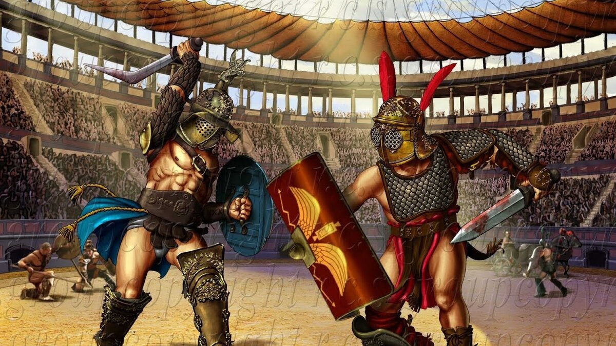 Гладиаторы относятся к древнему риму. Древний Рим Арена гладиаторов. Гладиатор на арене бой. Бои гладиаторов в древнем Риме. Гладиаторы в древнем Риме.
