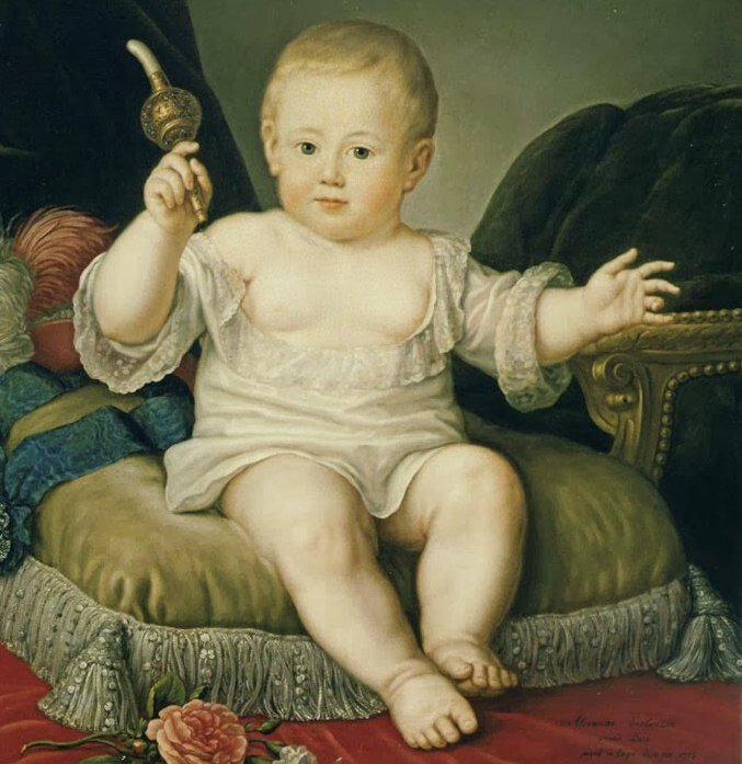 Портрет великого князя Александра Павловича ребенком.