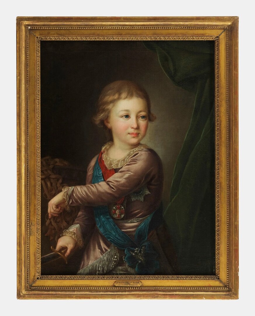 Портрет Императора Александра I в детстве. Неизвестный художник. Коллекция Демидовых