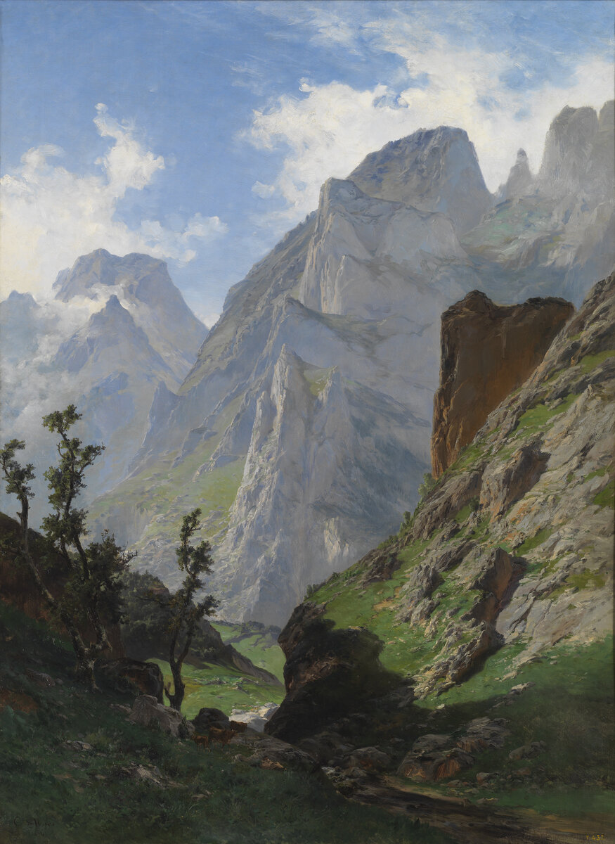 «Ущелье Манкорбо в Пиках Европы» Карлоса де Аэса (1876 г.) / Источник: Wikimedia Commons (Public domain) https://commons.wikimedia.org/wiki/File:Carlos_de_Haes_-_Los_picos_de_Europa.jpg