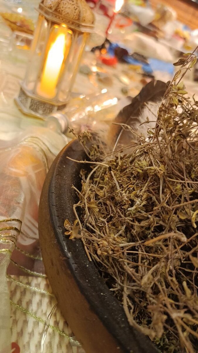 🌿РАСТЕНИЯ СИЛЫ.  

🌸Растениями силы называют растения, которые воздействуют не только на физику человека, но и выполняют определённую задачу в тонком плане человека. Чистят, защищают, открывают видение и т. д. 

Сегодня мы расскажем о травах, дым которых используют для очищения пространства и энергетики человека. Эта процедура называется окуриванием. 

📜Одно из самых ранних письменных упоминаний об очищении дымом происходит из Вед. Эти древние индуистские тексты, написанные на санскрите, подробно описывают использование благовоний в качестве лечебного средства для поддержки выздоровления от болезни и, что не менее важно, для создания чистого, мирного, питательного пространства для исцеления.

🕯️Однако мы знаем, что задолго до того, как Веды задокументировали очищение дымом, люди во всем древнем мире сжигали травы, чтобы создать благоухающий дым в своих храмах, домашних алтарях и в местах силы.

Окуривание имеет различное назначение.

❇️Оно может использоваться для связи с духовным миром или в качестве очищающего действия при подготовке к церемонии, для устранения негативной энергии, объединения сообщества, создания священного пространства или просто для обеспечения дополнительной поддержки травами.

❇️Чистка дымом особенно актуальна после возвращения из "негативных" мест и общения с недоброжелателями.

❇️Если в доме кто-то болеет, так же можно обратиться к окуриванию. Если дым покажется сильно едким, проветрите помещение.

❇️Окуривание ароматным дымом является важной частью обрядов в их начале и конце. Чтобы войти в пространство обряда чистыми и выйти из некоторых обрядов, не нацепив на себя ненужной информации.

 🍃Артыш 🍃Адис 🍃Можжевельник

 Священное растение издревле применяется для изгнания вредоносных Духов в шаманской практике.

 Дым Артыша изгоняет злых духов как из дома, так и из человека.

 Артыш обладает доказанным антисептическим и антибактериальным действием.

🍃Чабрец 🍃Тимьян 🍃Богородская трава

Эта очень сильная трава, основная сфера ее влияния — плодородие.
Чабрец способен вернуть плодородие почве, животным, растениям, людям.

Курение из чабреца
☀️успокаивает нервную систему
☀️позволяет найти решение трудной проблемы
☀️отсекает действие энергетических вампиров
☀️ очищает пространство

В деревнях часто употребляют эту траву для окуривания помещений, например, коровников и коров после отёла, для окуривания молочных горшков, охотничьей снасти.
 
Дымом чабреца окуривали заражённые болезнью места.
Окуривают им и напуганных детей во время  испуга.

🍀Пусть магия трав откроет вам свои древние тайны.