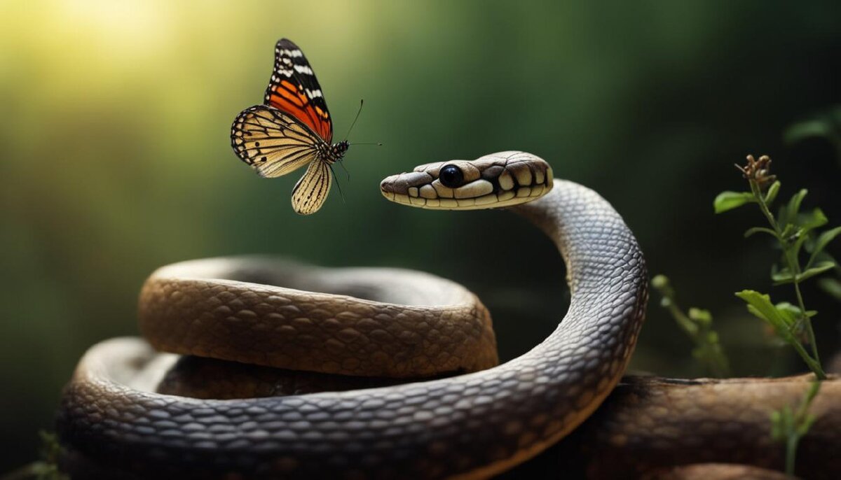 Бабочка и змея
