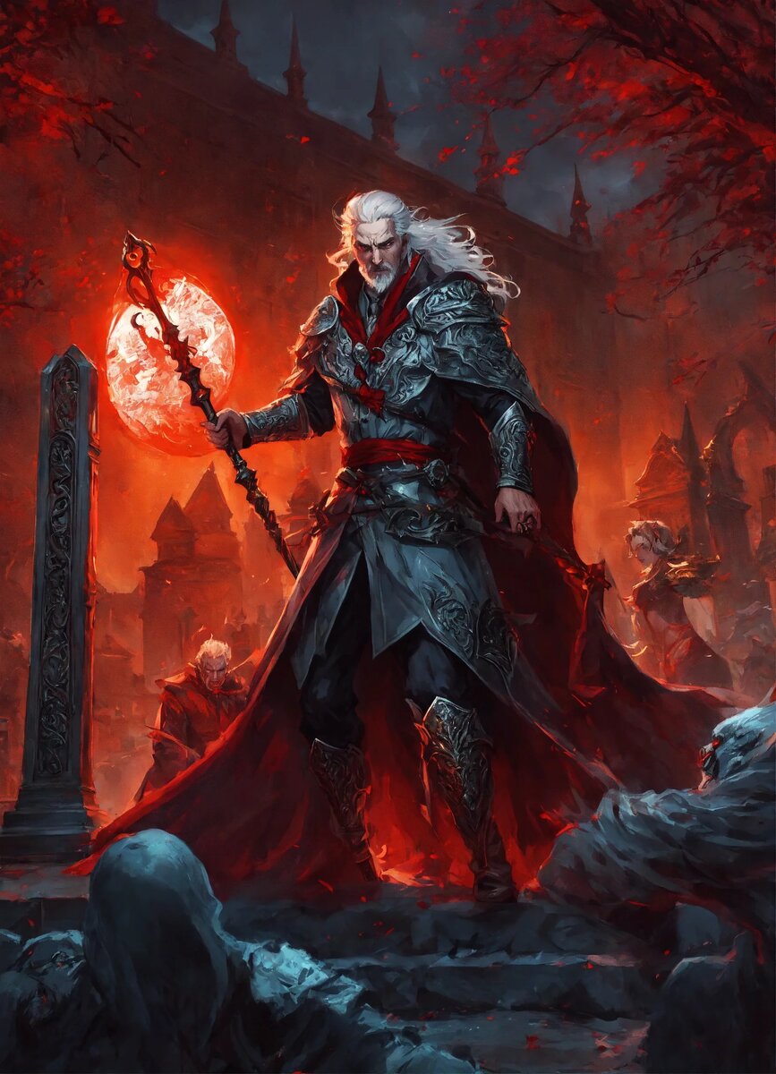 Чиначун на древнем кладбище перед битвой с вампиром