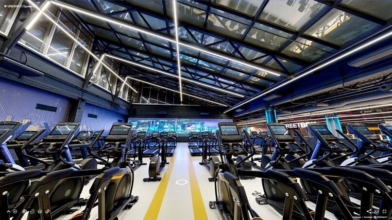 Фрагмент интерактивного 3D-тура фитнес-клуба URBANFIT. Прометей