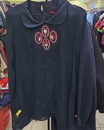 Черная прозрачная блуза, размер 48-50, цена 1200 рублей