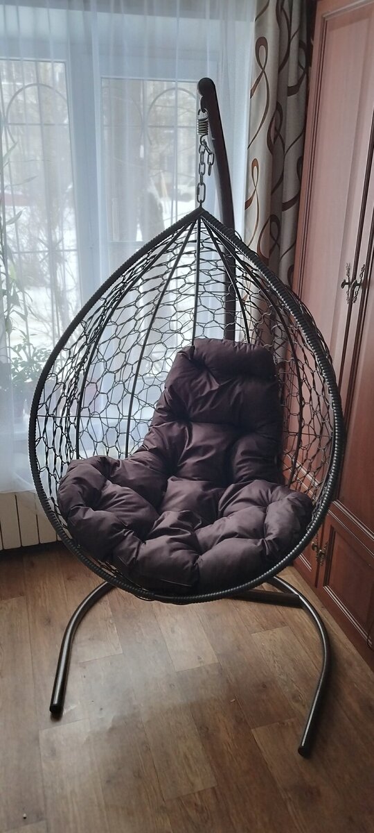 Кресло капля ротанг. Фото автора 