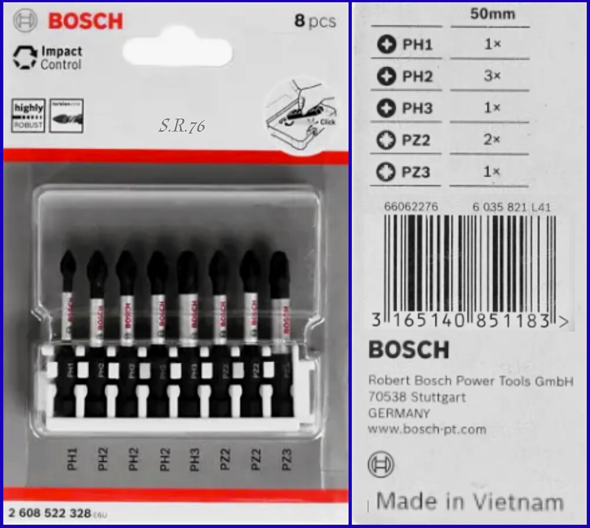Первый набор бит Bosch Impact Control...