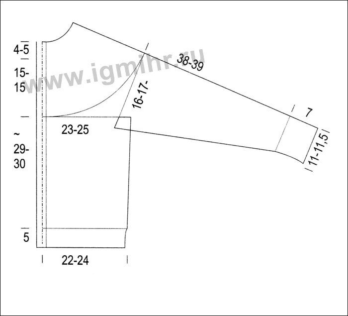 Схемы описанием кофты 50 размера