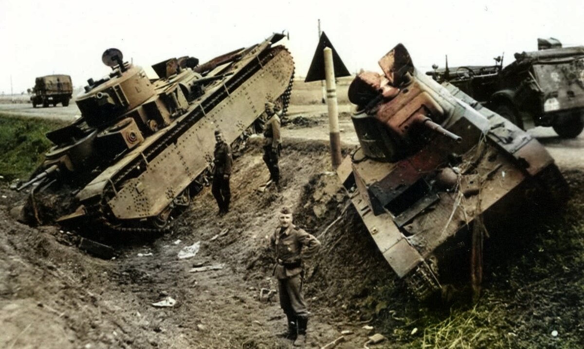 Брошенная советская техника при отступлении в 1941 году 