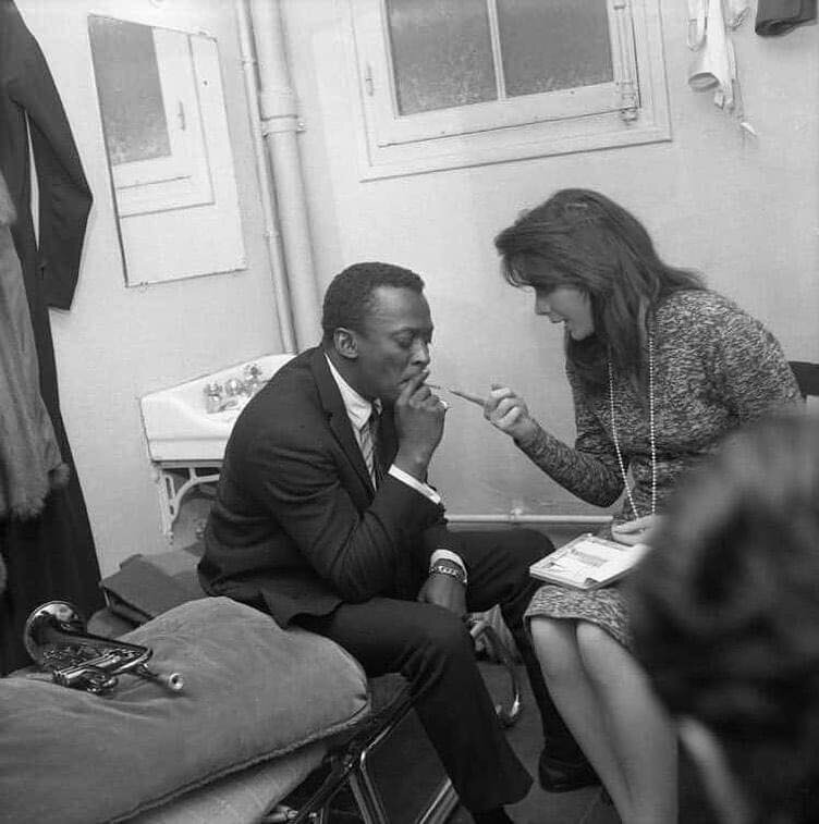 Miles Davis and Juliette Greco