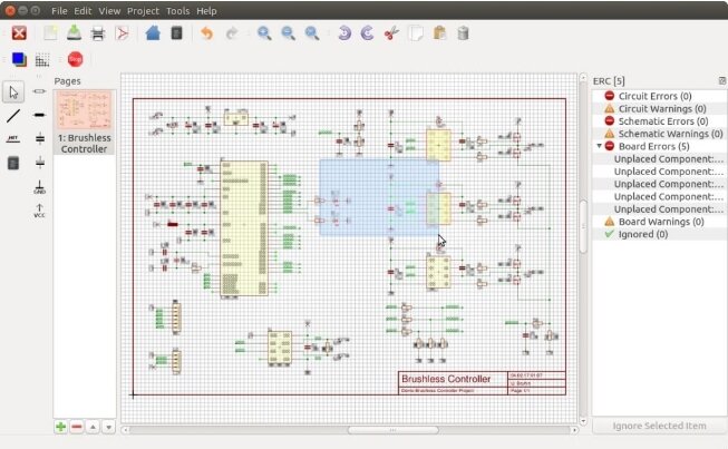 Окно программы LibrePCB