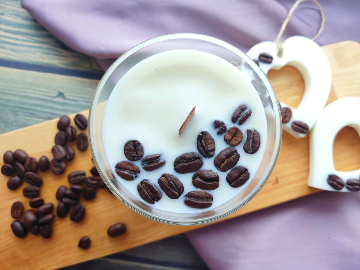 Соевая свеча с зёрнами кофе, 250мл. Производство ny_podari