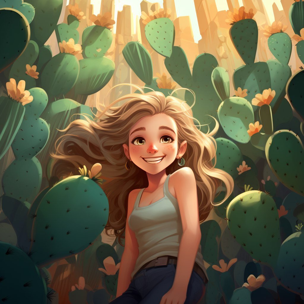 Алина и кактусы. 