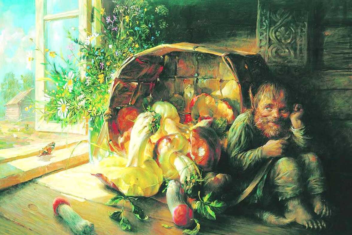 Картина "Домовой". Автор - Флёрова Елена Николаевна. Изображение из открытых источников.