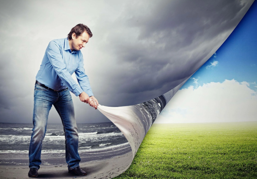 Изображение выходим из серых будней в яркие солнечные дни