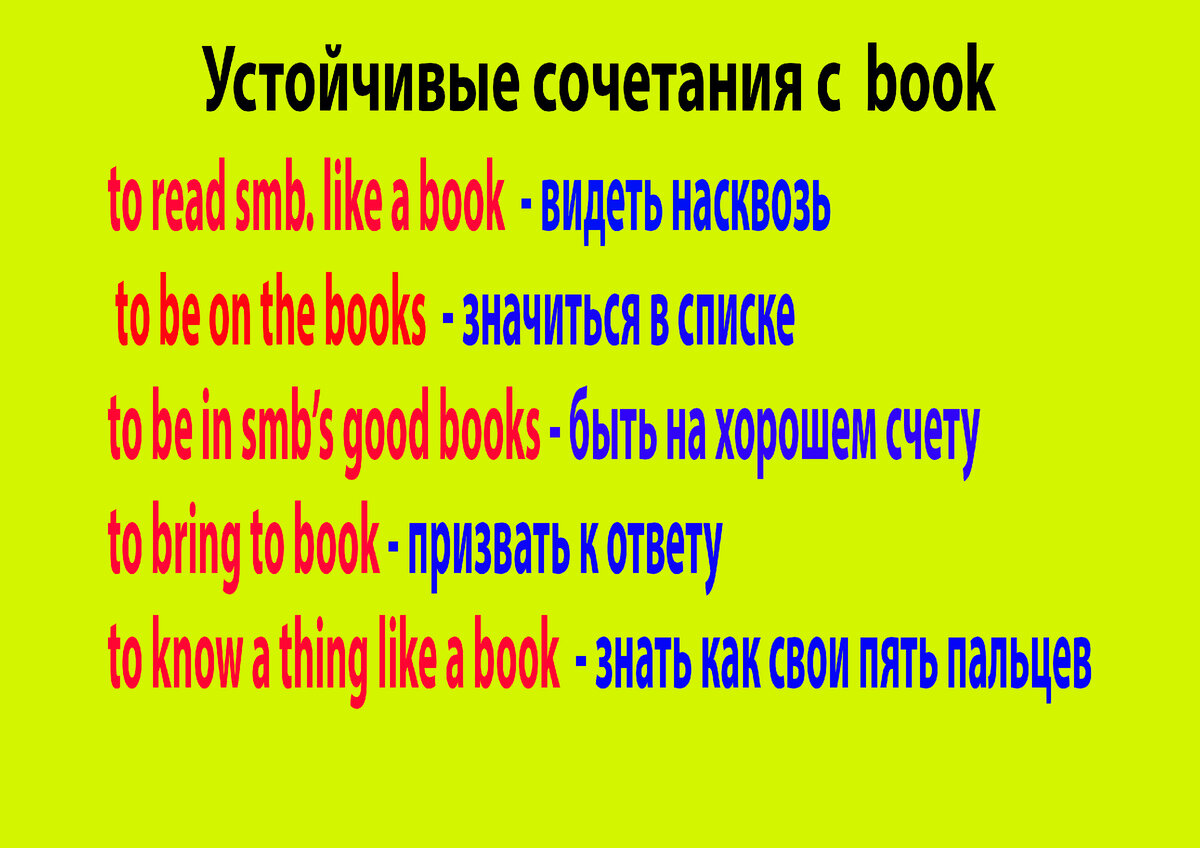 Учим новые слова: book. Основные значения, примеры употребления, устойчивые  сочетания | Английский шаг за шагом с Надеждой | Дзен