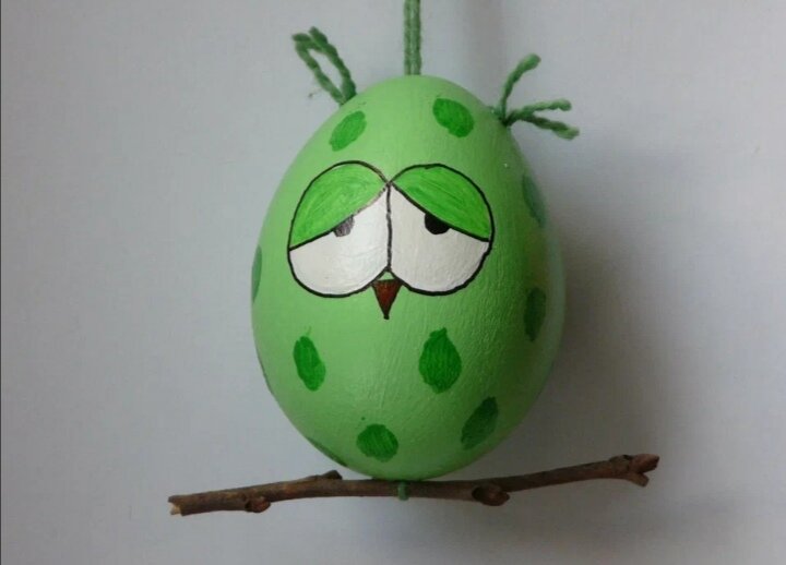 Поделка из яичной скорлупы, из интернета. 