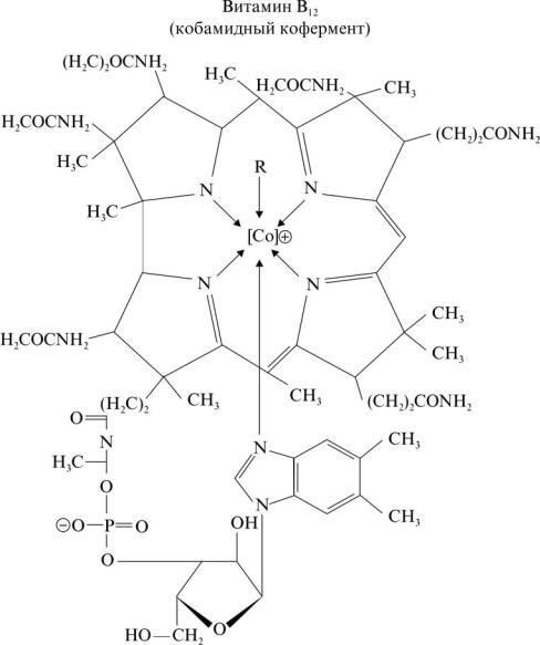 Структура витамина В12. Изображение взято из интернета