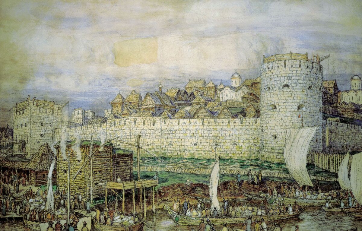А.М.Васнецов. " Кремль Дмитрия Донского ". Белокаменная Москва. 
