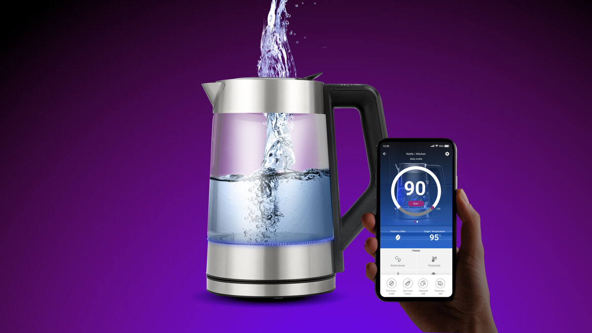 Чайник Polaris PWK 1725CGLD Wi–Fi IQ Home