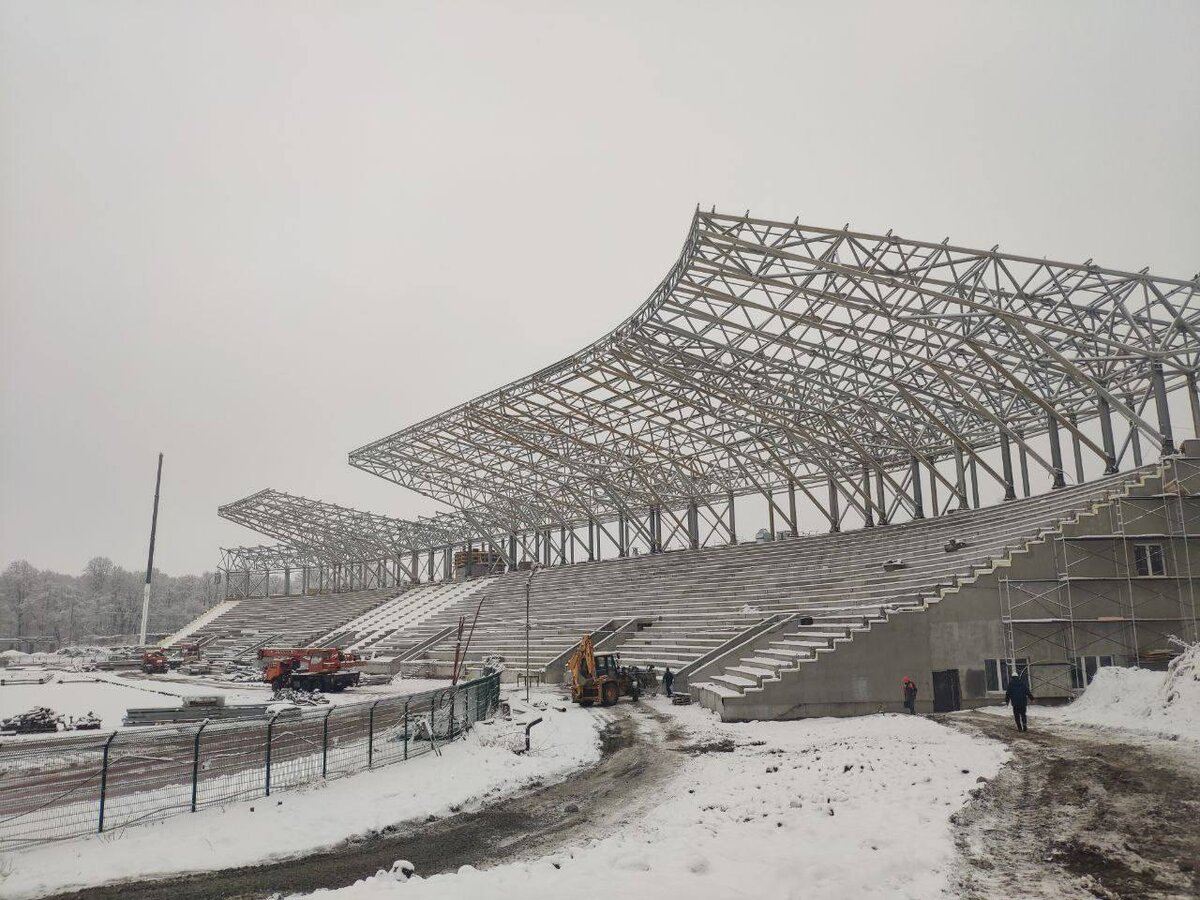 Стадион Спартак, январь 2024 года, Северная Осетия-Алания, Владикавказ