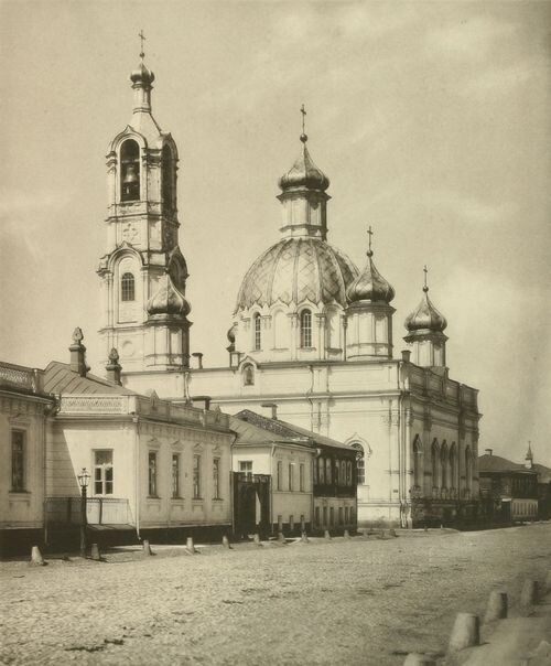 Старинное фото храма святителя Николая в Пупышах (Садовники), Москва.