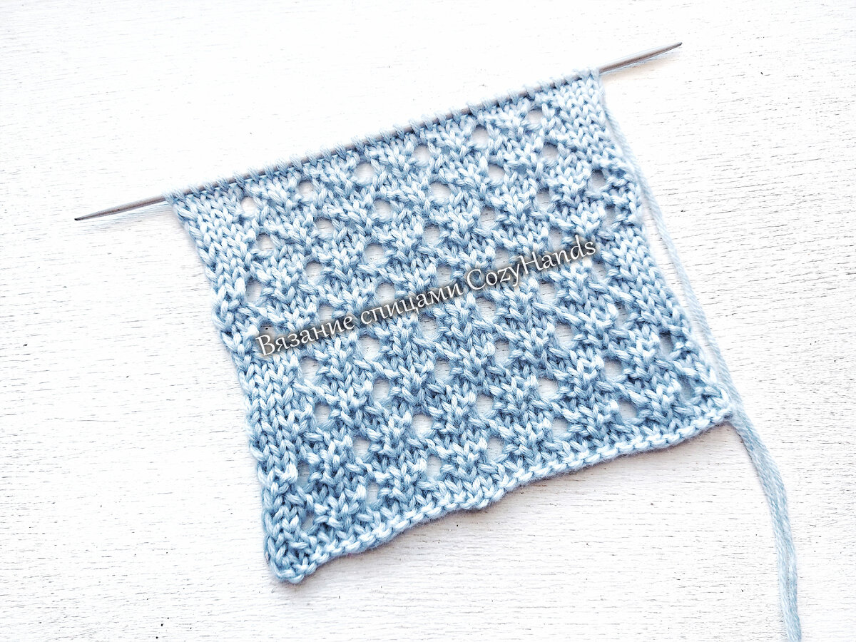 Ажурный узор спицами от Кристиана Диор