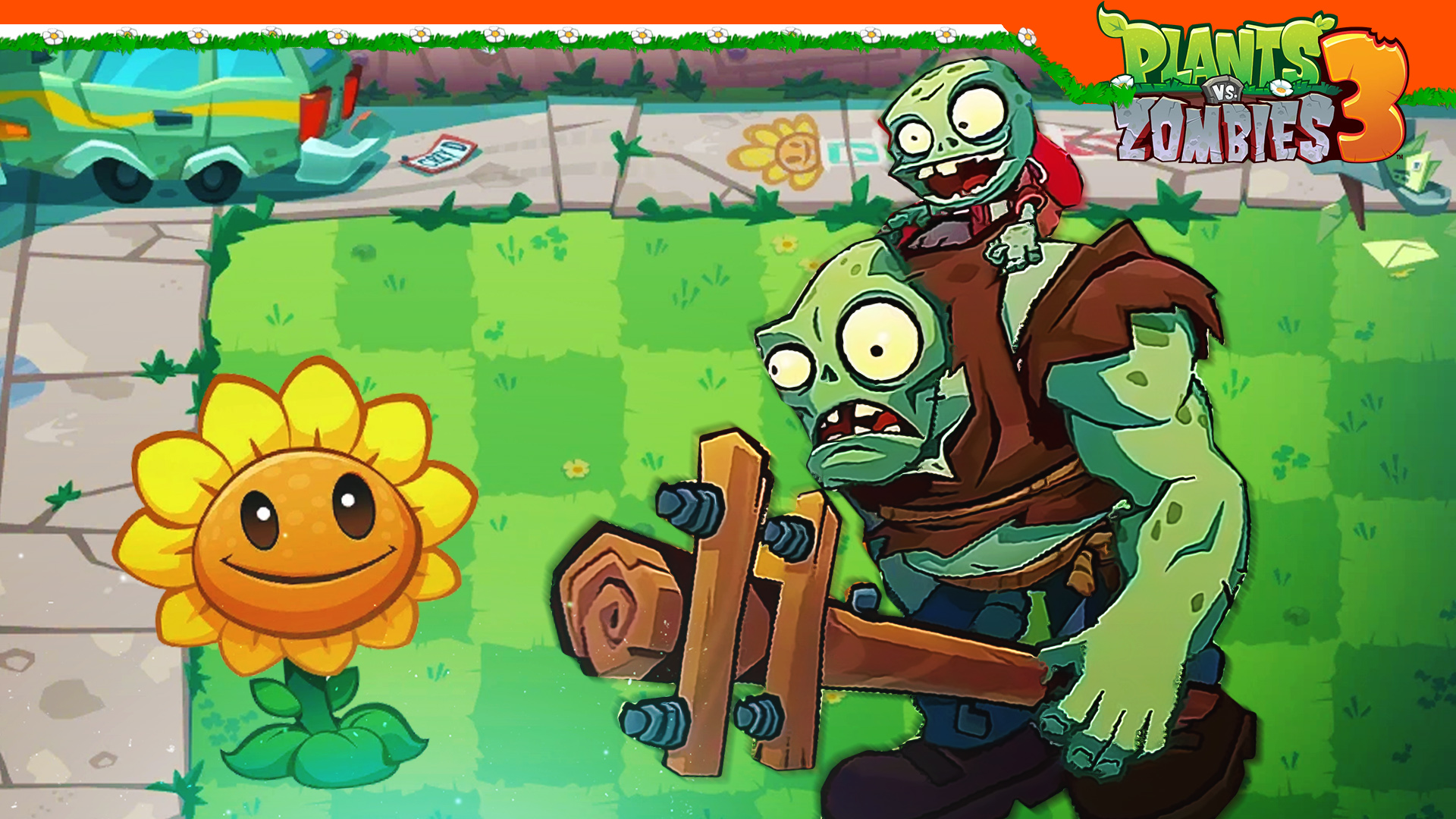 🌻 МИНИ БОСС ГАРГАНТЮА В PVZ 3 🧟 Plants vs Zombies 3 (Растения Против  Зомби 3) Прохождение