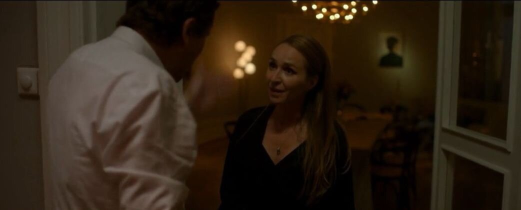 Алекс ссорится с женой, Амандой. Он взревновал на вечеринке, испортил всем вечер, и ещё дома устроил сцену, разбил дверь и напугал детей (листайте)