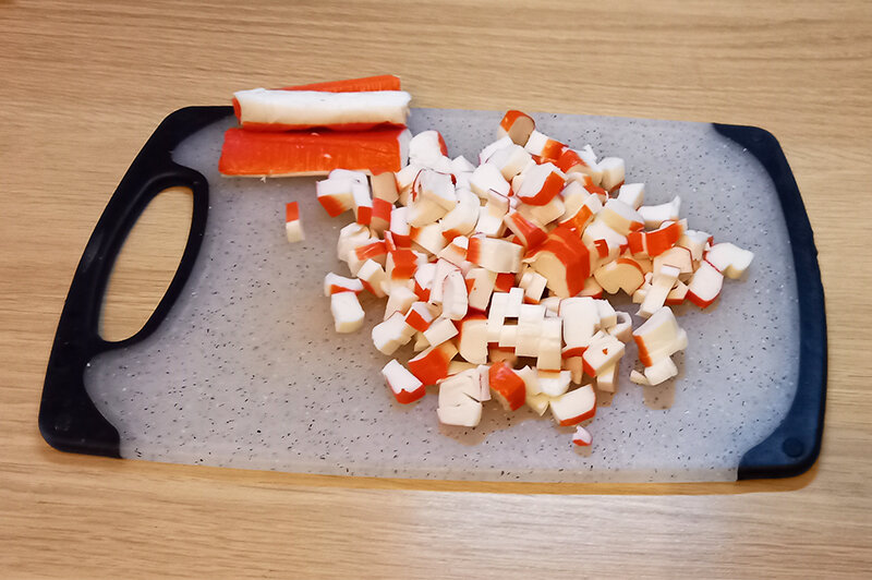 салат облако с крабовыми