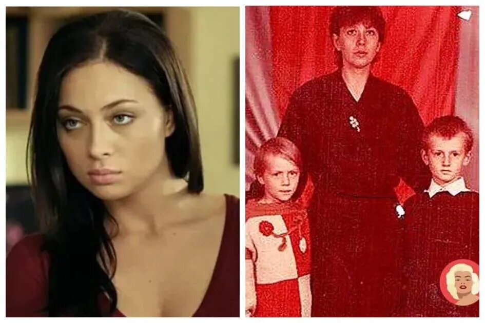 Кадр из сериала, семейное фото