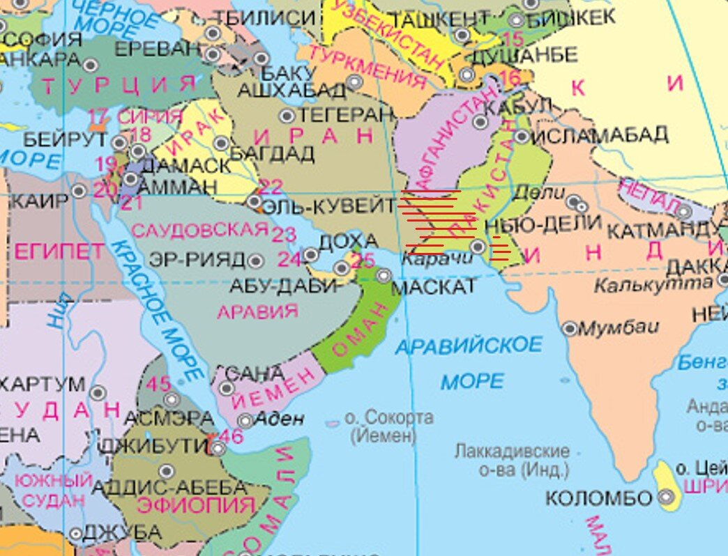 Заштриховал как мог территорию проживания белуджей. 