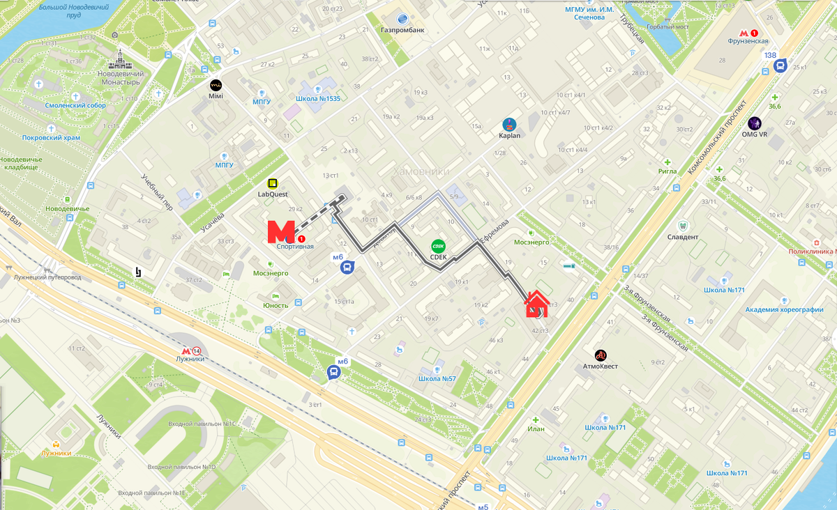 Ближайшая станция метро на карте рядом с ЖК «Clerkenwell House»