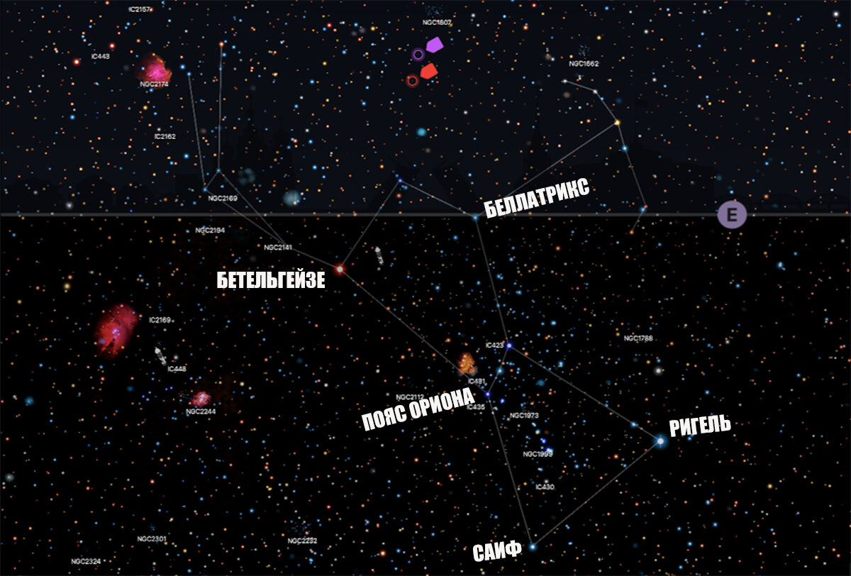 В каком созвездии находится орион