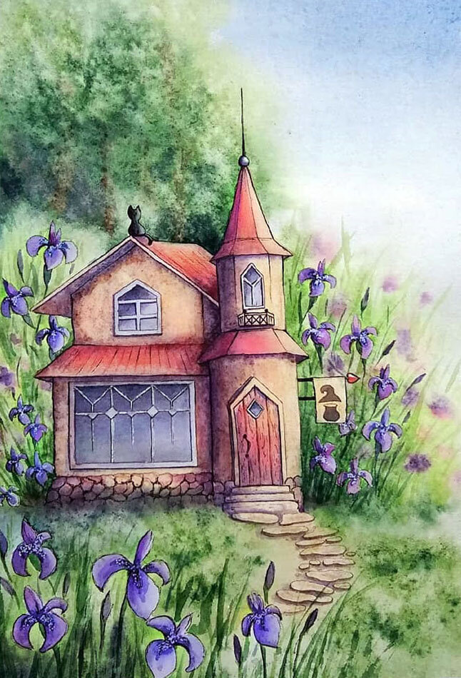 Автор оригинального рисунка: Ника Аппе (https://vk.com/nika_appe). Художник, коти-иллюстратор https://vk.com/fleecy_cats