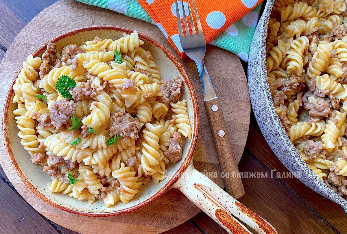 Готовлю макароны с фаршем в одной посудине, получается вкуснее и сочнее |  Домохозяйка со стажем Галина | Дзен