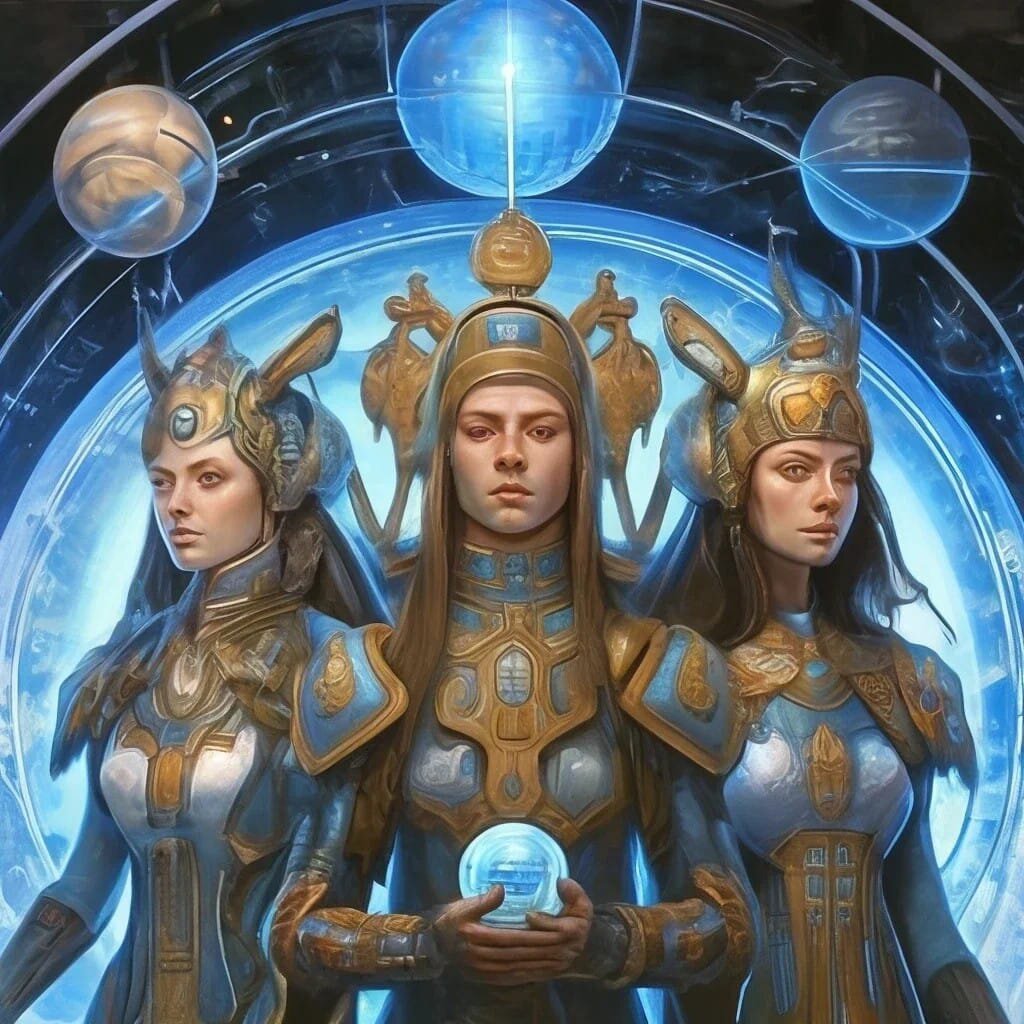 Триглав Творения. Иллюстрация создана нейросетью.