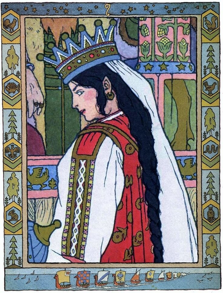 Билибин Царевна. Билибин «Марья Моревна» (1903).. Репродукции билибина
