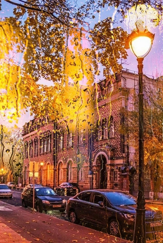 По прежнему шел дождь