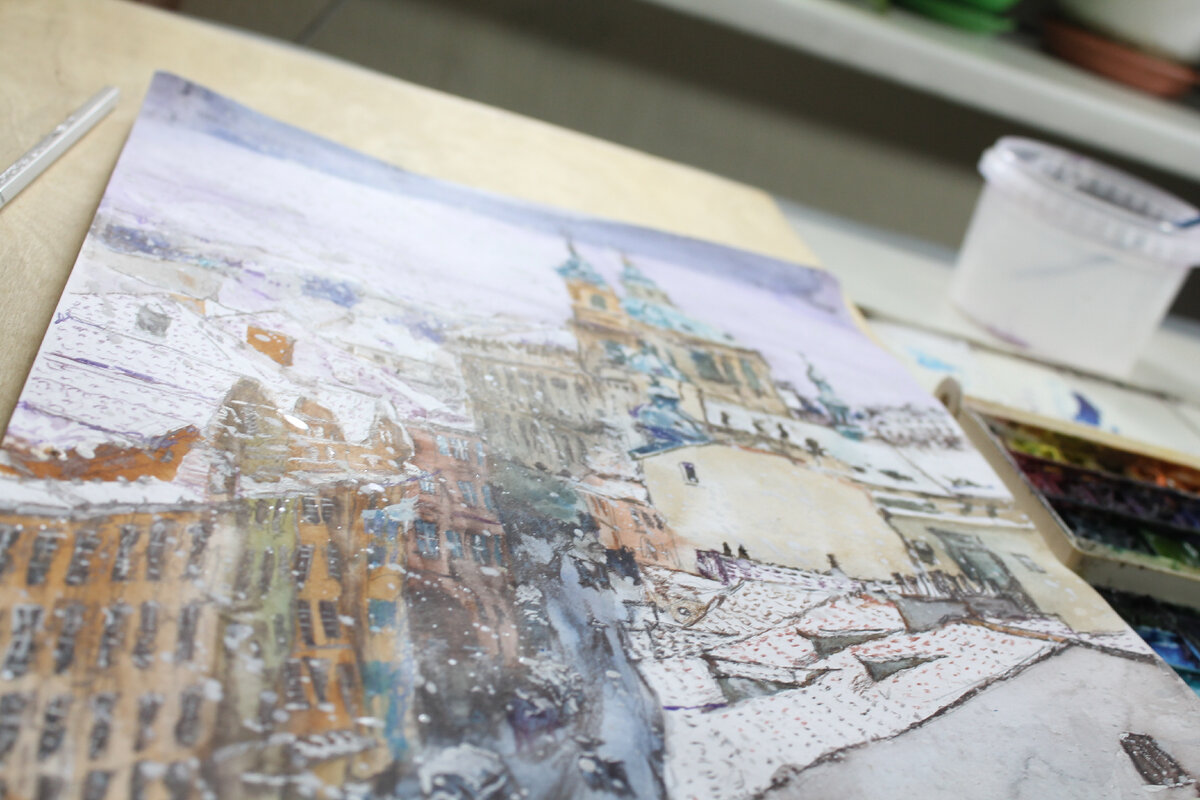 Щепалин александр художник картины. Художник александр болотов зима. Зимний город рисунок. Рисуем зиму в городе. Рисование зимний город.