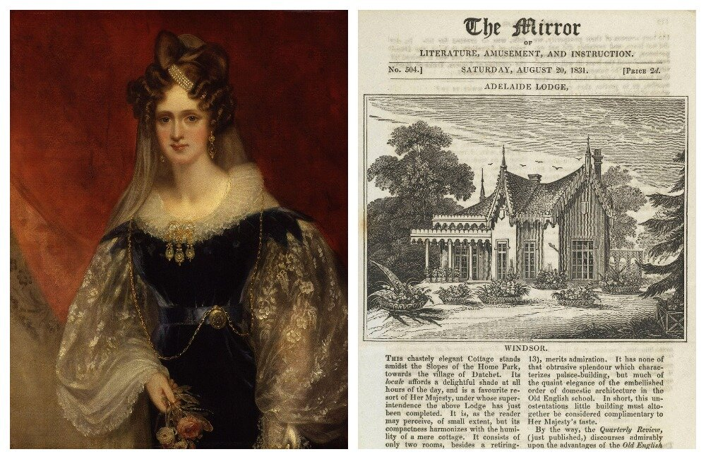 королева Аделаида и статья в "Миррор" о ее домике