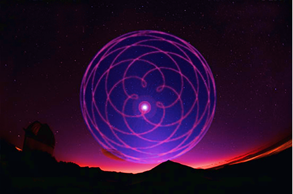 Только наложением двух реальностей друг на друга и может образоваться такая фигура от движения Венеры на небесной сфере. Он обозначает в его центре, конечно, не Солнце, а взаимно-центрический центр солнечно-земного вращения, вращающегося в свою очередь вокруг солнечного окружного центра. Наряду с вращением Земли вокруг его окружного центра и образует такой рисунок. Малые петли означают десятисуточное вращение Венеры по её внутренней орбите.