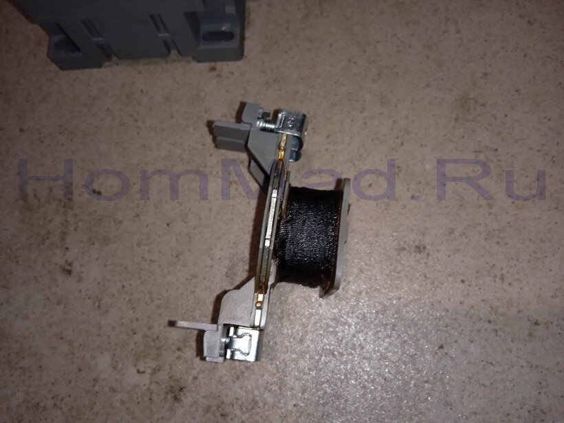 Сгоревшая катушка от контактора