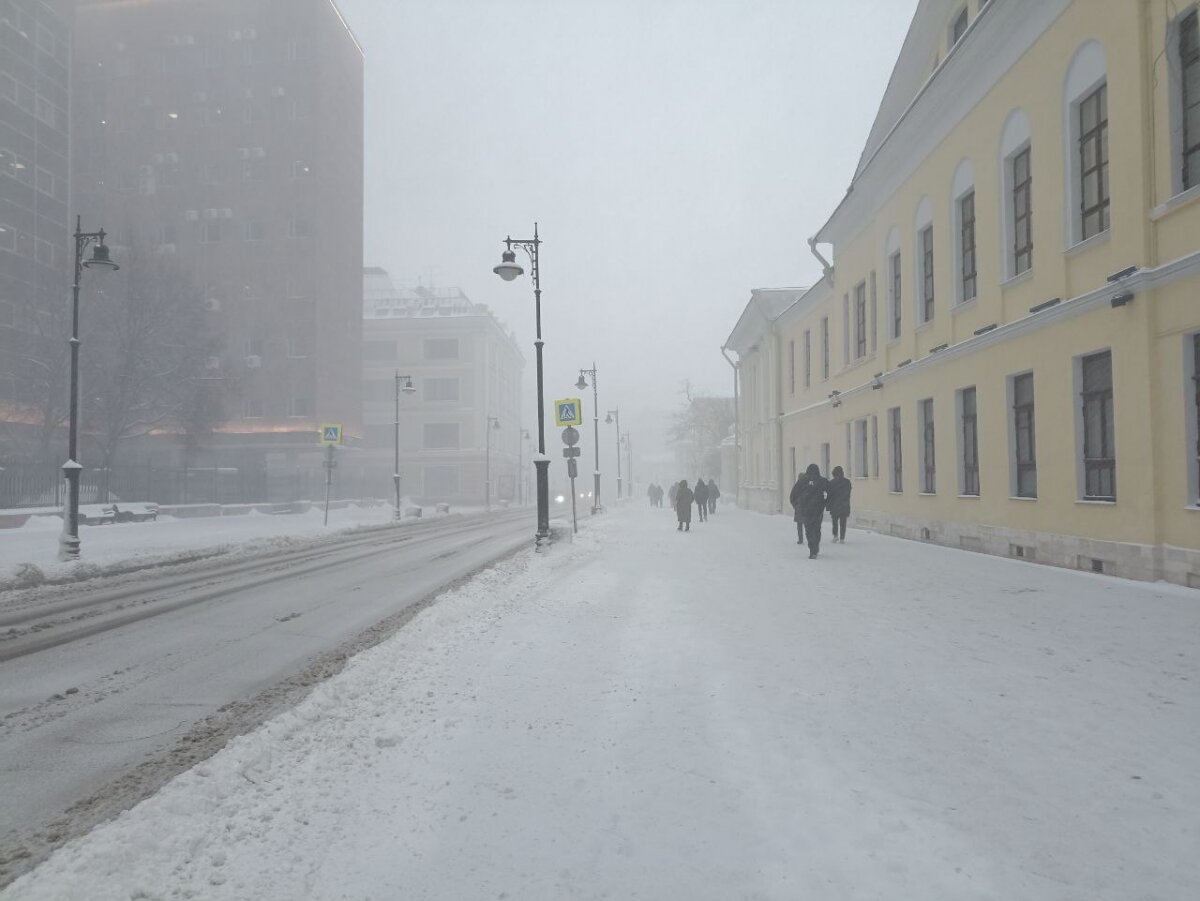 Метель в Москве. Фото: © REX