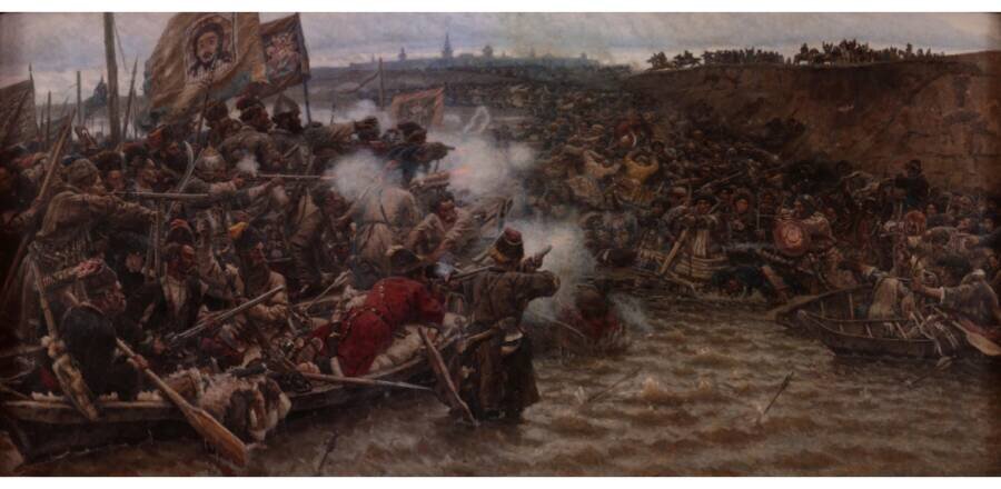 «Покорение Сибири Ермаком», 1895 год. @ Государственный Русский музей. Источник: https://rusmuseumvrm.ru